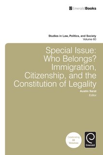 Couverture_Special Issue: Who Belongs?