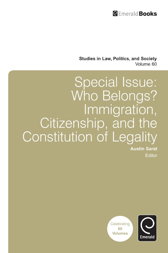 Couverture_Special Issue: Who Belongs?
