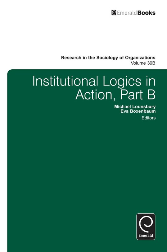 Front cover_Institutional Logics in Action