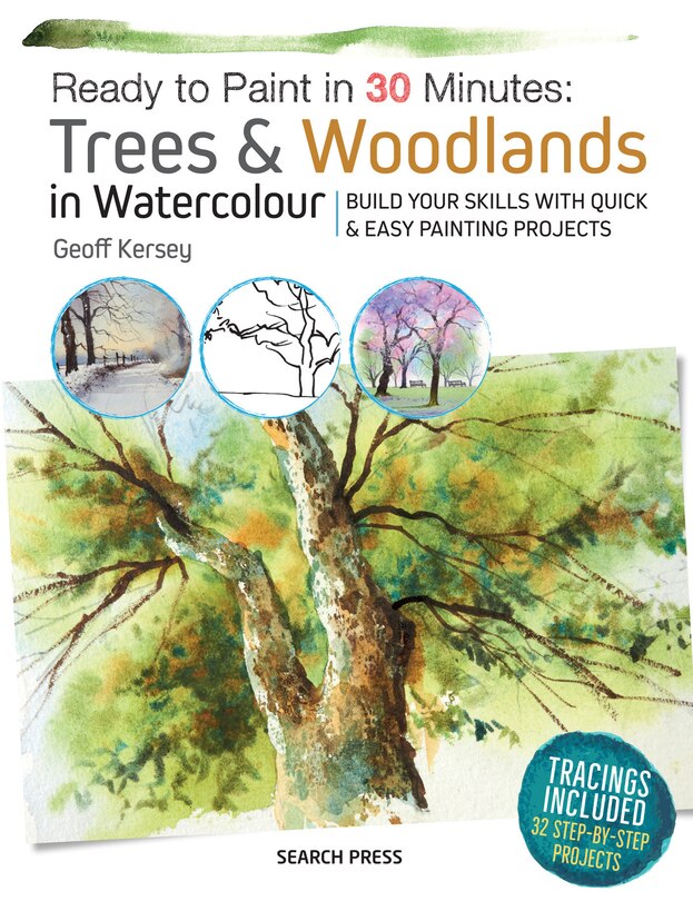 Front cover_Ready to Paint in 30 Minutes: Trees & Woodlands in Watercolour