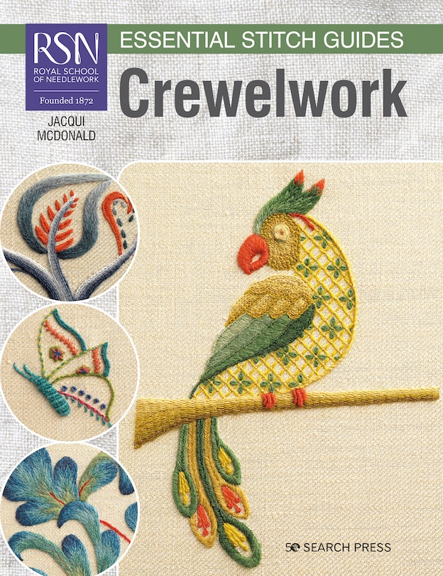 Front cover_Rsn Essential Stitch Guides: Crewelwork - Large Format Edition