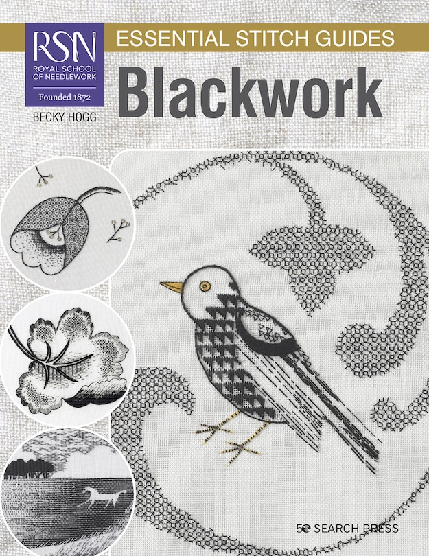 Front cover_RSN Essential Stitch Guides: Blackwork