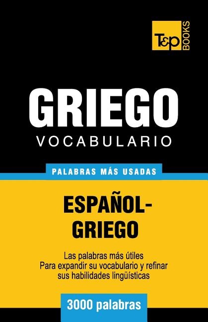 Front cover_Vocabulario español-griego - 3000 palabras más usadas