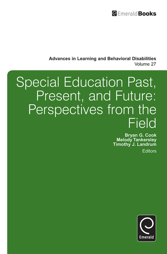 Couverture_Special education past, present, and future