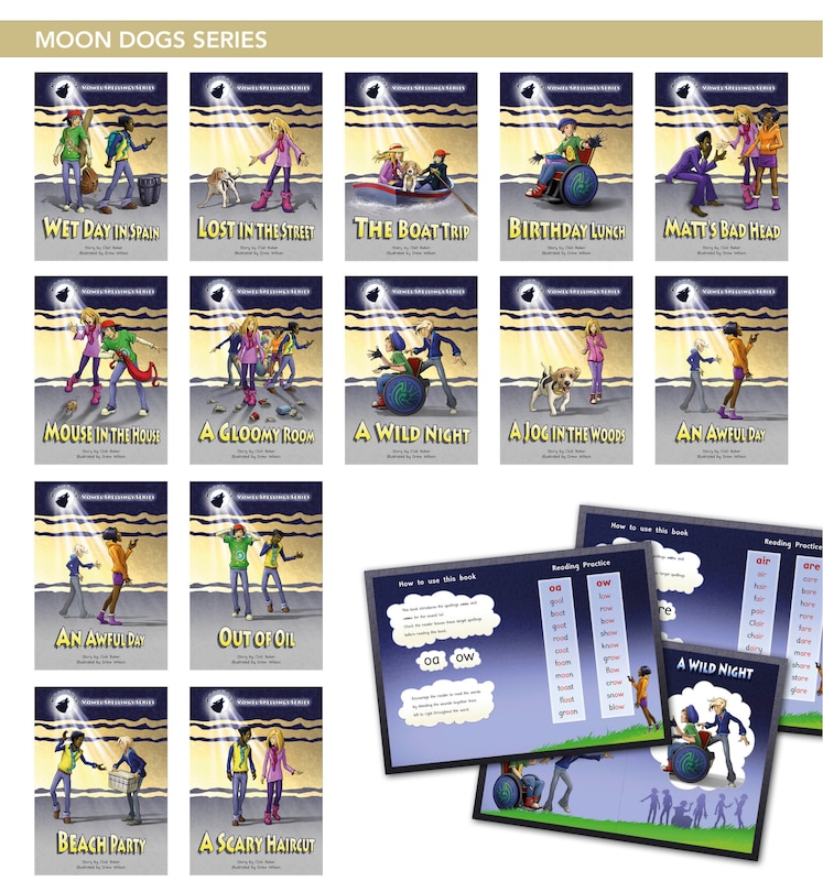 Front cover_Phonic Books Moon Dogs Set 3 Vowel Spellings