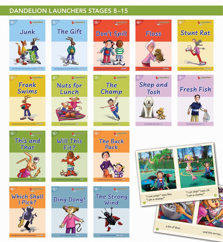 Front cover_Phonic Books Dandelion Launchers Stages 8-15 Junk (Words with Four Sounds CVCC)