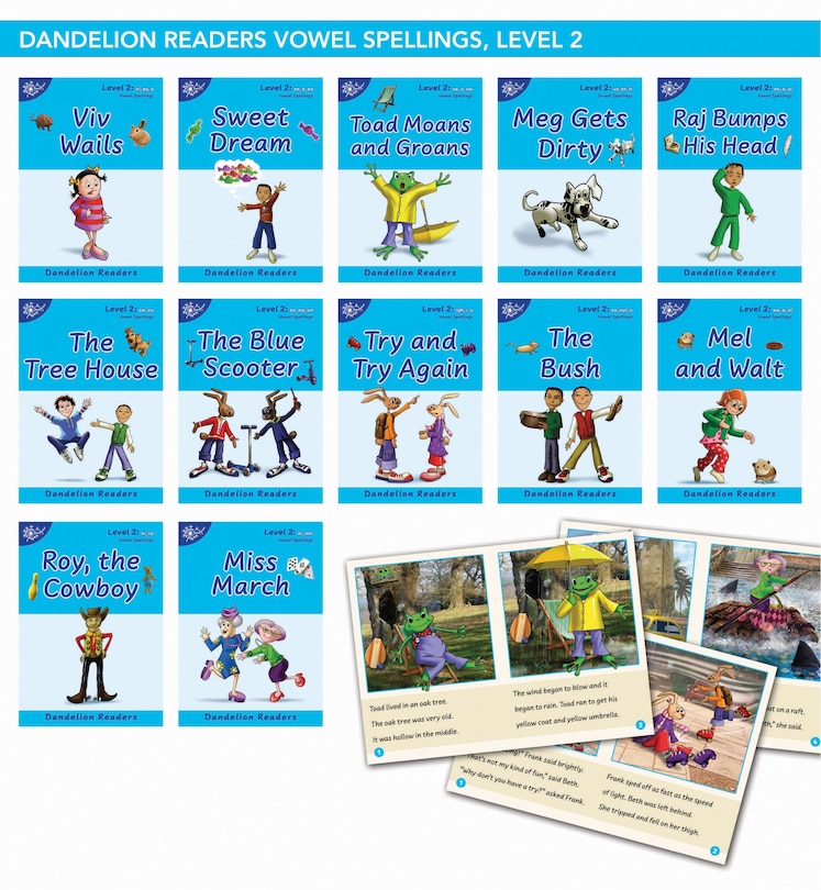 Front cover_Phonic Books Dandelion Readers Vowel Spellings Level 2 Viv Wails