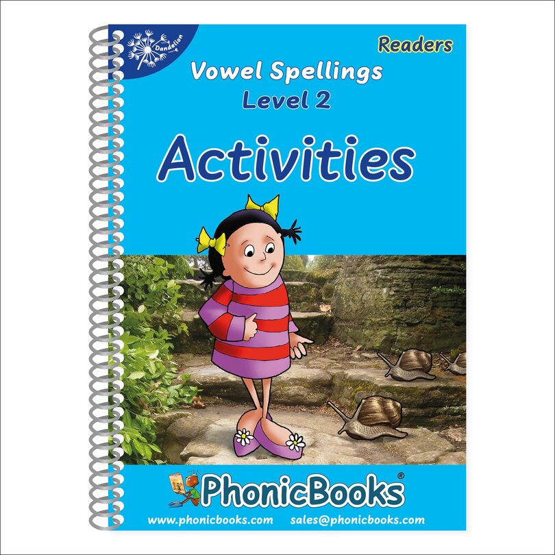 Front cover_Phonic Books Dandelion Readers Vowel Spellings Level 2 Viv Wails Activities
