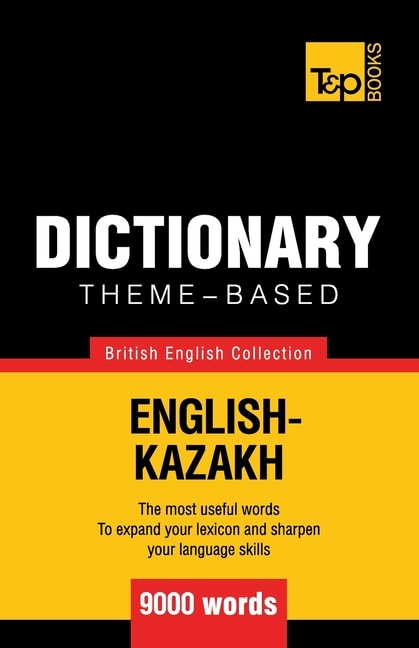 Couverture_Theme-based dictionary British English-Kazakh - 9000 words