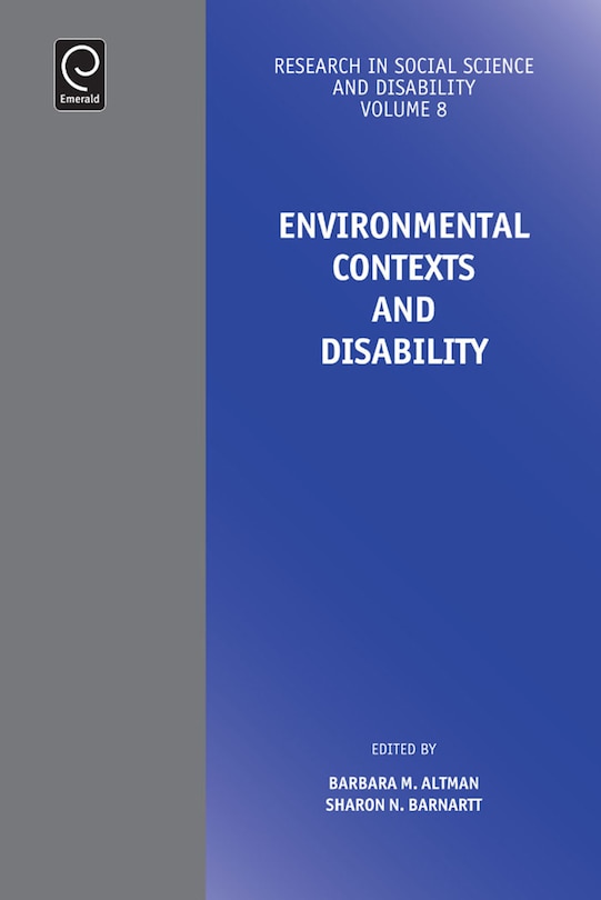 Front cover_Environmental Contexts and Disability