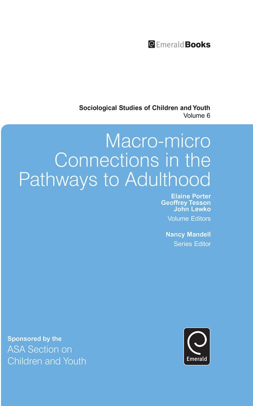 Front cover_Macro-Micro Connections in the Pathways to Adulthood