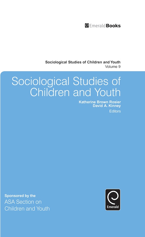 Couverture_Sociological Studies of Children and Youth