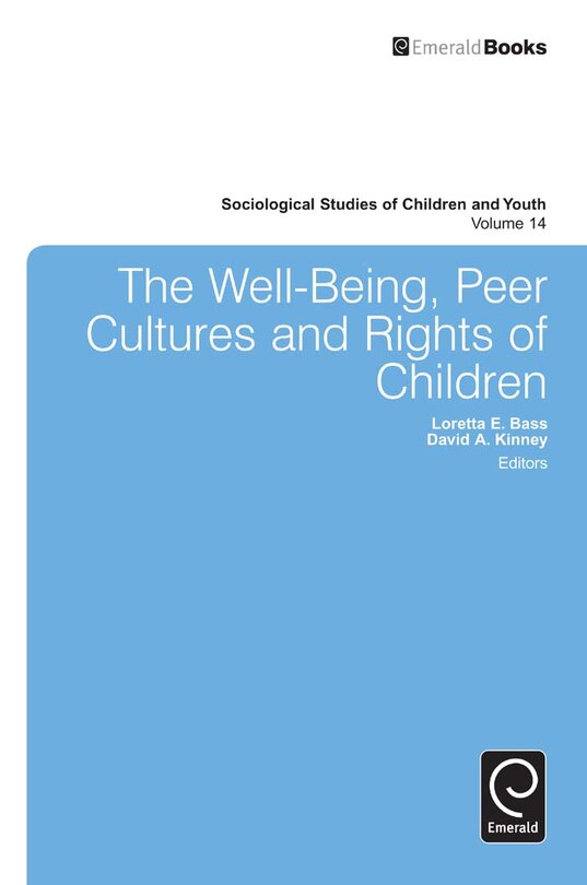 Couverture_The Well-Being, Peer Cultures and Rights of Children