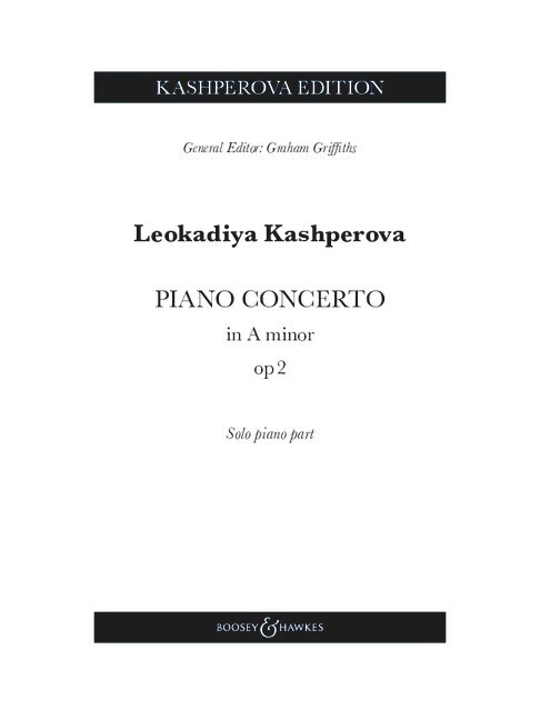 Front cover_Kashperova: Piano Concerto in A minor, Op. 2 Piano Solo