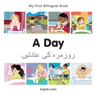 Front cover_My First Bilingual Book–A Day (English–Urdu)