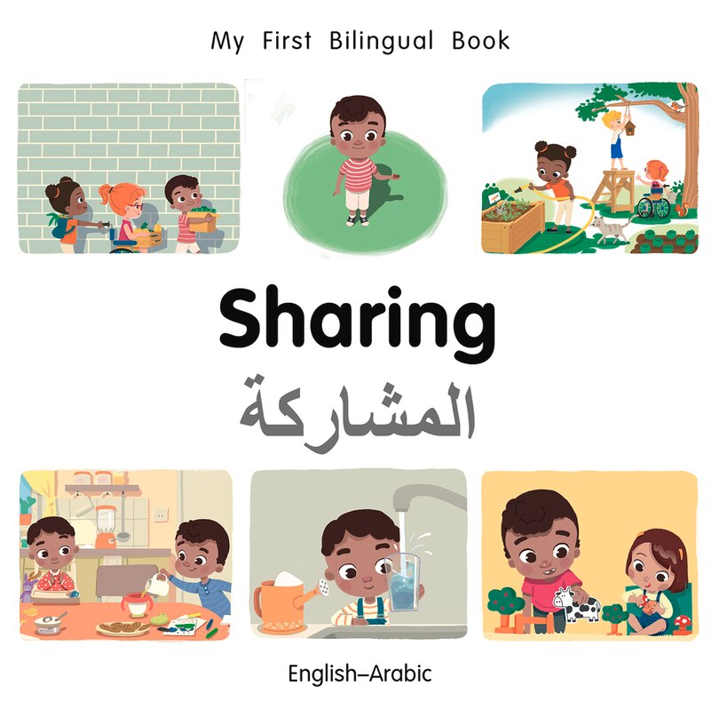 Front cover_My First Bilingual Book–Sharing (English–Arabic)