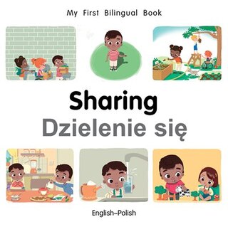 Front cover_My First Bilingual Book–Sharing (English–Polish)