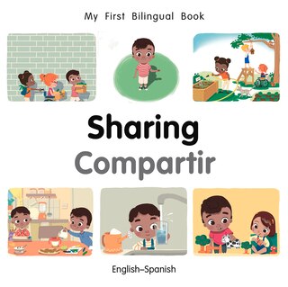 Front cover_My First Bilingual Book–Sharing (English–Spanish)