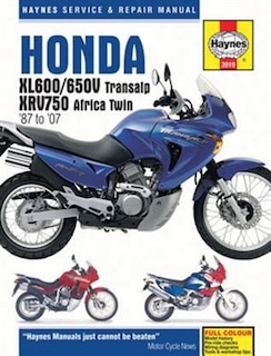 Front cover_Honda Xl600/650v Transalp & Xrv750 Africa Twin '87 To '07