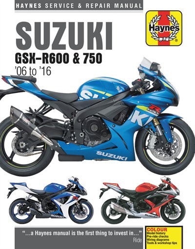 Couverture_Suzuki Gsx-r600 & Gsx-r750 From 2006-2016 Haynes Repair Manual