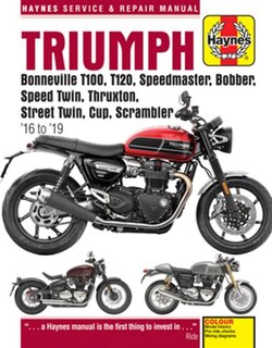 Triumph Bonneville T100, T120, Speedmaster, Bobber, Speed Twin, Thruxton, Street Twin, Cup & Scrambler 900 & 1200, '16-'19: Covers Models With Water-cooled Engines