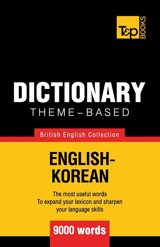 Couverture_Theme-based dictionary British English-Korean - 9000 words