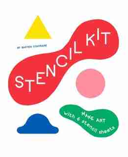Stencil Kit: Blue Smile, Red Apple, Yellow Snake. . . by Bastien Contraire