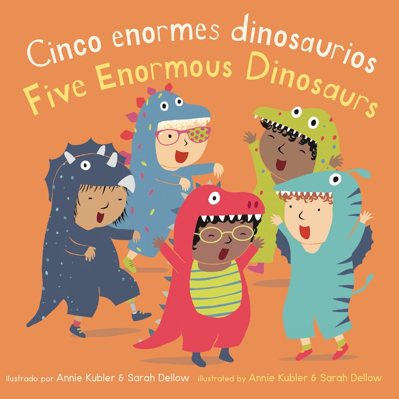 Front cover_Cinco pequeños dinosaurios/Five Enormous Dinosaurs