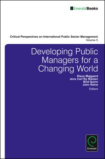 Couverture_Developing Public Managers for a Changing World