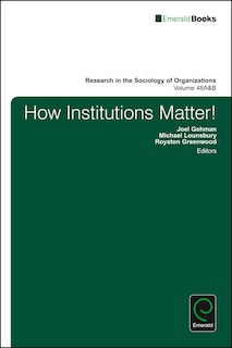 Front cover_How Institutions Matter!