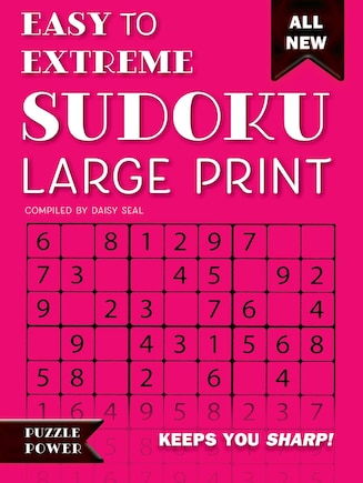 Easy to Extreme Sudoku Large Print (Pink): Keeps You Sharp