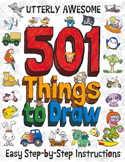 Front cover_Utterly Awesome 501 Things To Draw