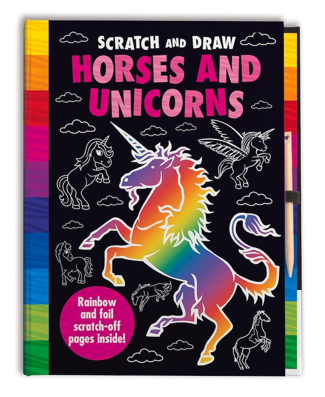 Front cover_SCRATCH & DRAW HORSES & UNICORNS