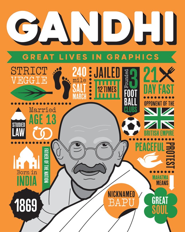 Front cover_Great Lives in Graphics: Gandhi