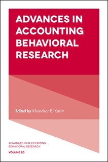 Couverture_Advances in Accounting Behavioral Research