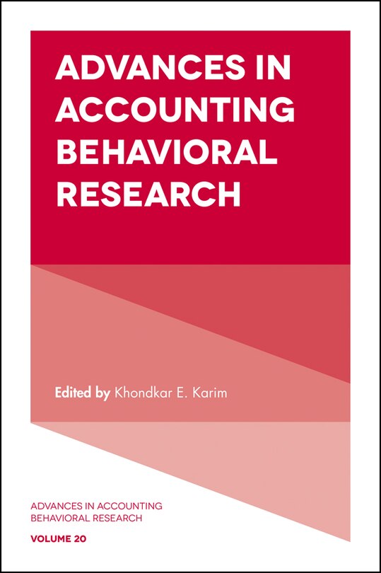 Couverture_Advances in Accounting Behavioral Research