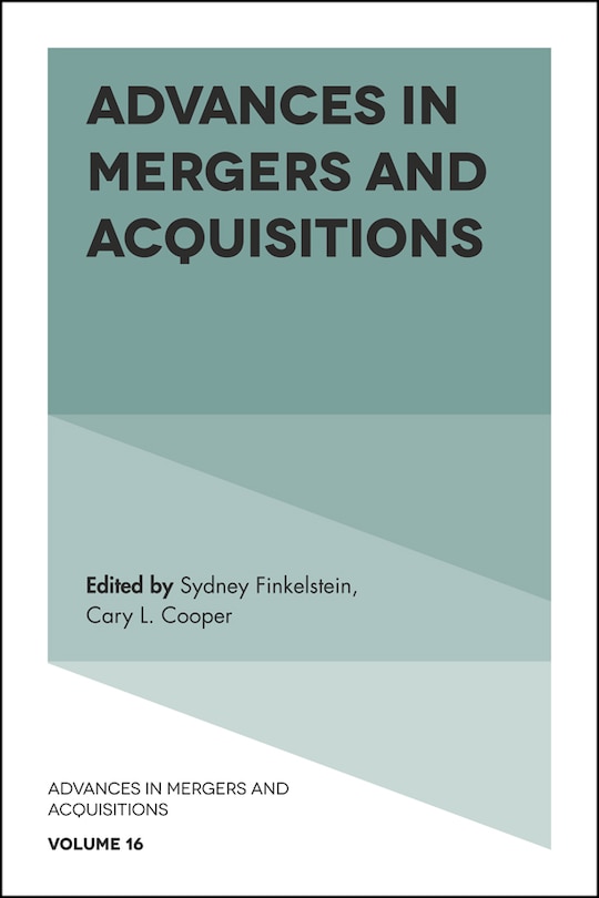Front cover_Advances in Mergers and Acquisitions