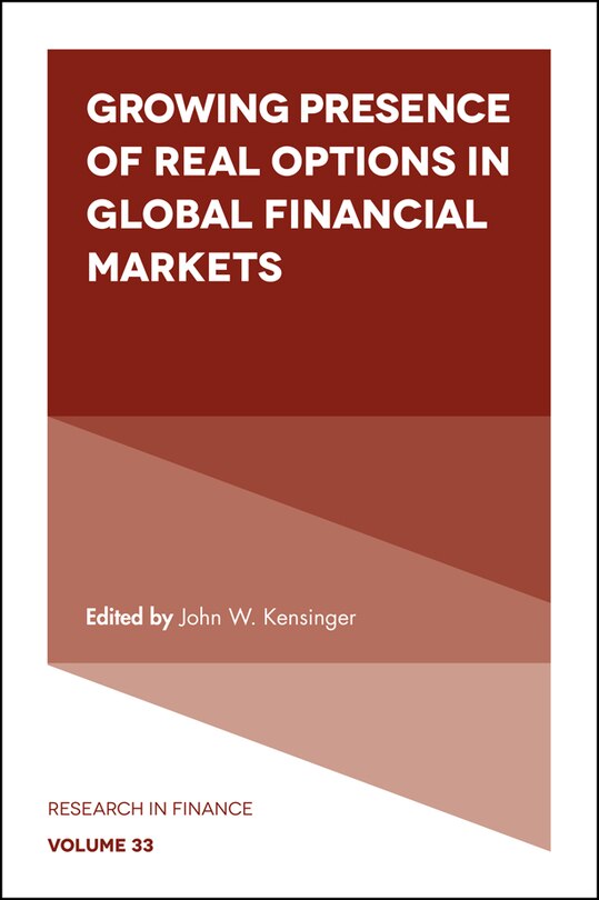 Front cover_Growing Presence of Real Options in Global Financial Markets