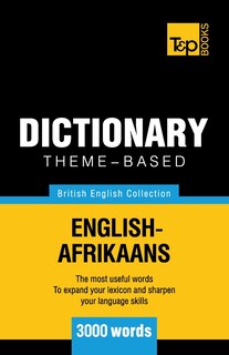 Front cover_Theme-based dictionary British English-Afrikaans - 3000 words