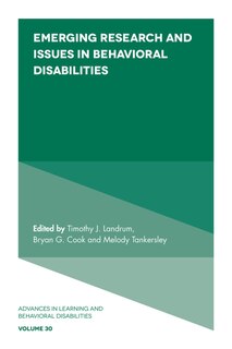Couverture_Emerging Research and Issues in Behavioral Disabilities