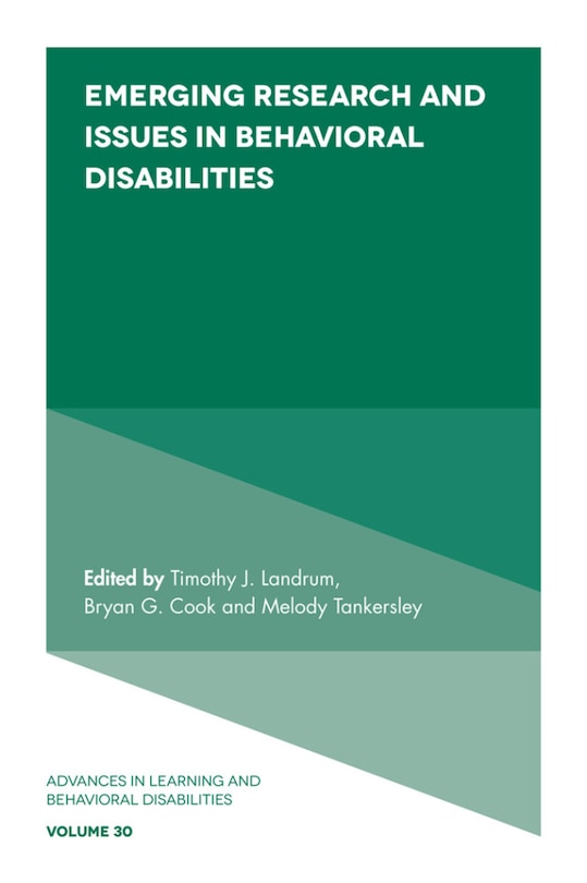 Couverture_Emerging Research and Issues in Behavioral Disabilities