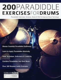 Front cover_200 Paradiddle Exercises for Drums