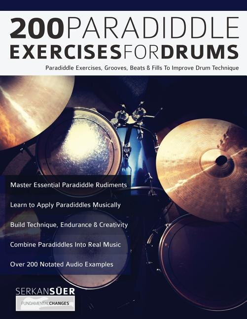 Front cover_200 Paradiddle Exercises for Drums