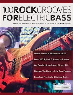 Front cover_100 Rock Grooves for Electric Bass