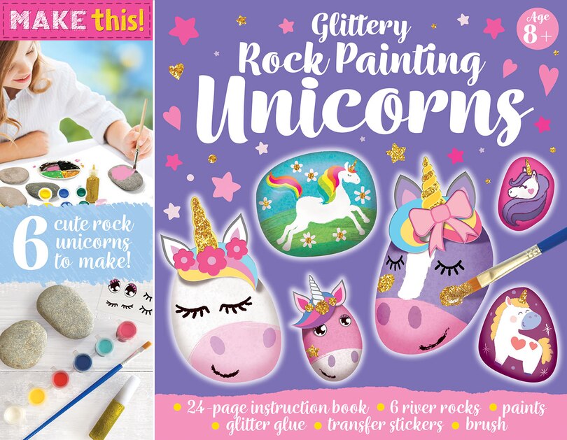 GLITTERY ROCK PAINTING UNICORNS