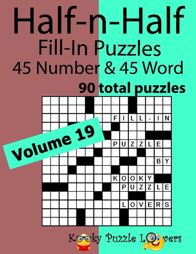 Front cover_Half-n-Half Word Fill-In Puzzles, Volume 19