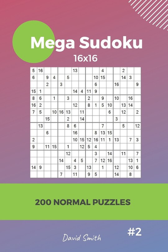 Front cover_Mega Sudoku - 200 Normal Puzzles 16x16 Vol.2