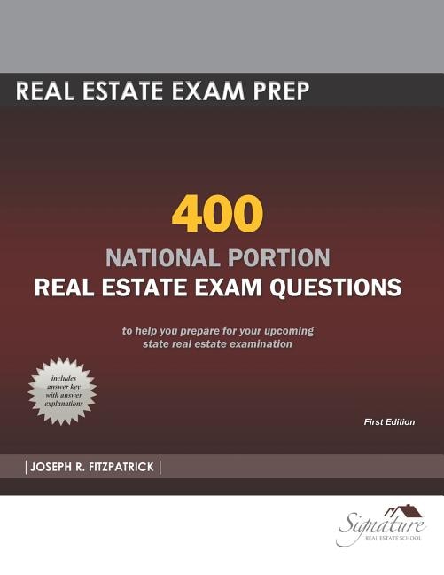 Couverture_400 National Portion Real Estate Exam Questions