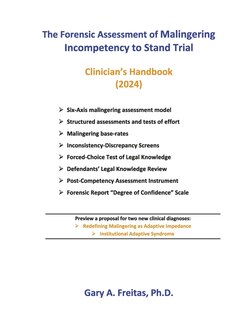 Couverture_The Forensic Assessment of Malingering Incompetency to Stand Trial