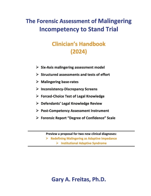 Couverture_The Forensic Assessment of Malingering Incompetency to Stand Trial